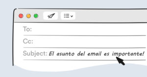 Como escribir el asunto de un correo