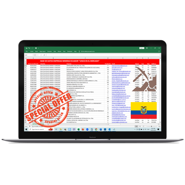 Base de Datos Empresas Mineras Ecuador