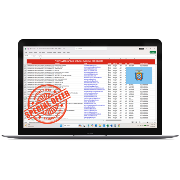 Base de Datos Empresas Cochambamba